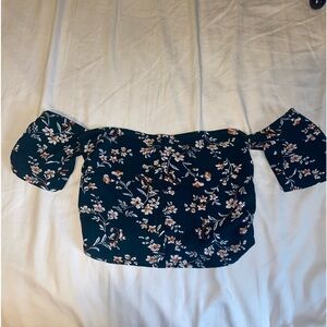 Floral Blouse Crop Top
